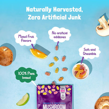 Mushroom with ashwagandha gummies 80gummies