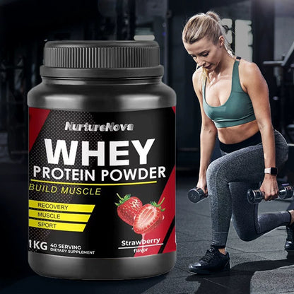 Strawberry whey protein powder