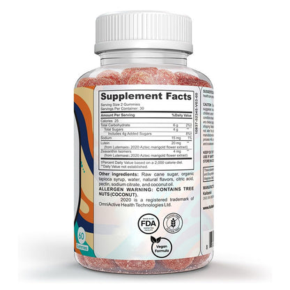 Lutein eye care gummies