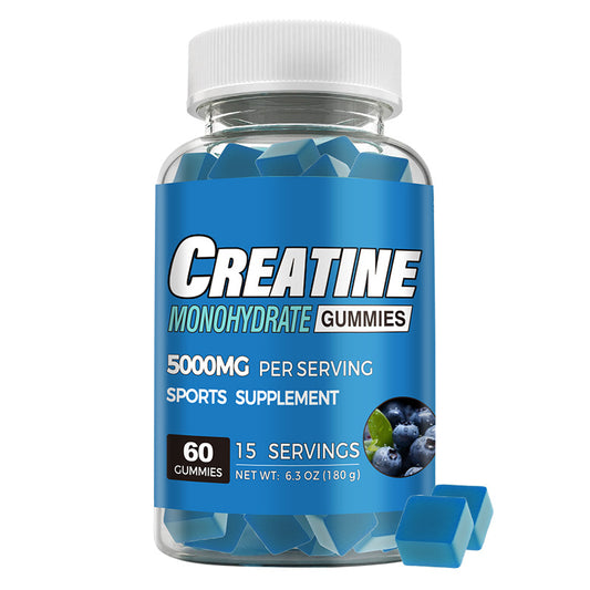 Creatine Taurine Gummies (60 capsules/bottle) Blue/Blueberry Flavor (3g cubes)